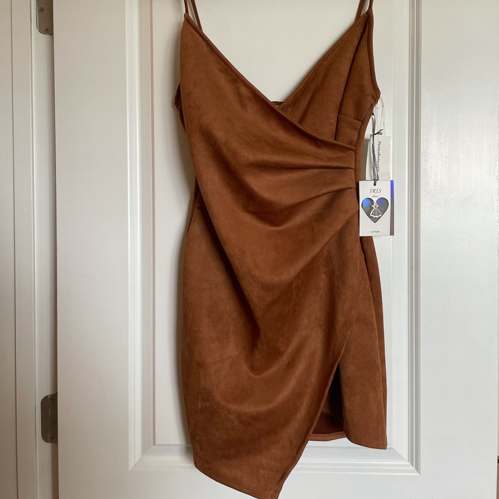 Faux suede dress (NWT)